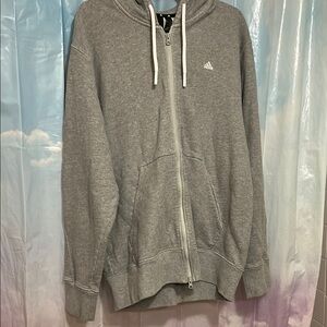 Adidas Men's Zip-Up Gray Sweater